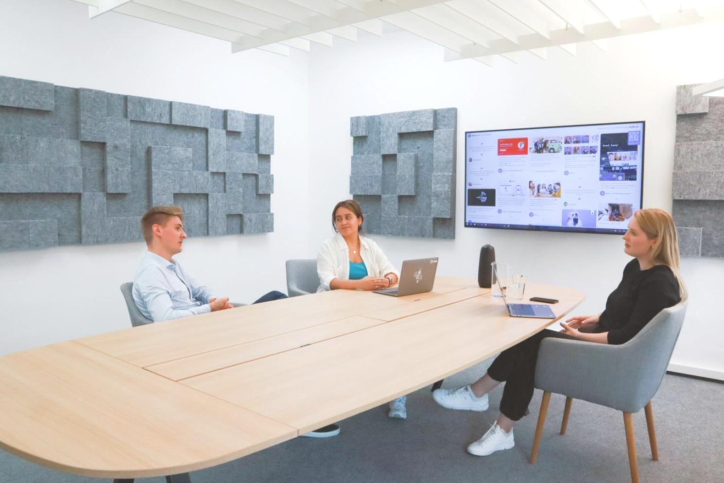 Professional financial consultation workspace